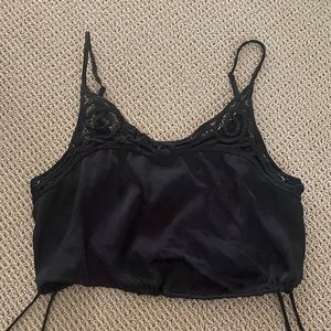 Free people tank top with lace detail